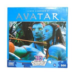 Avatar 2010 Mega Puzzles 3D Jigsaw Puzzle 500 Pieces Complete - Good Condition